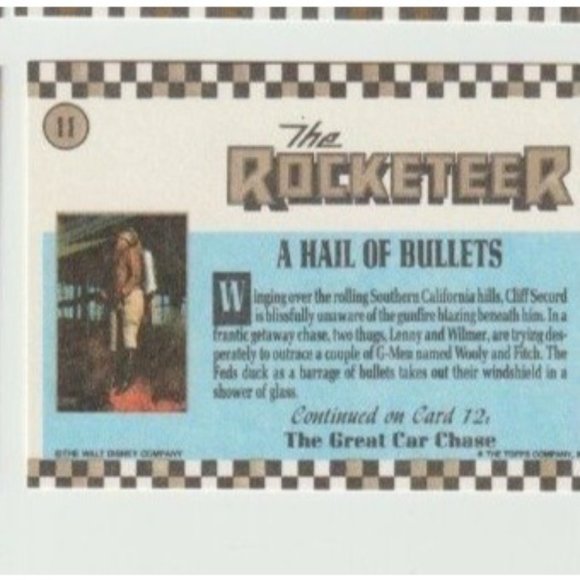 Lot Of 4 Rare Vintage The Walt Disney Co. Topps Inc The Rocketeers Trading Cards - Picture 10 of 10